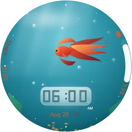 Aquarium watch face, alternative preview 2
