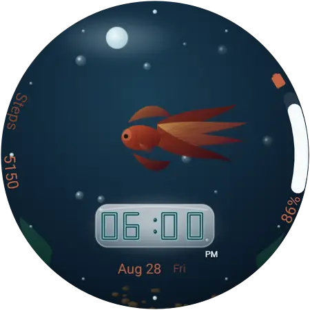 Aquarium watch face preview