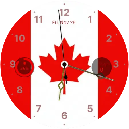 Canada watch face preview