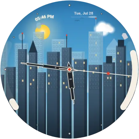 City Skyline watch face preview