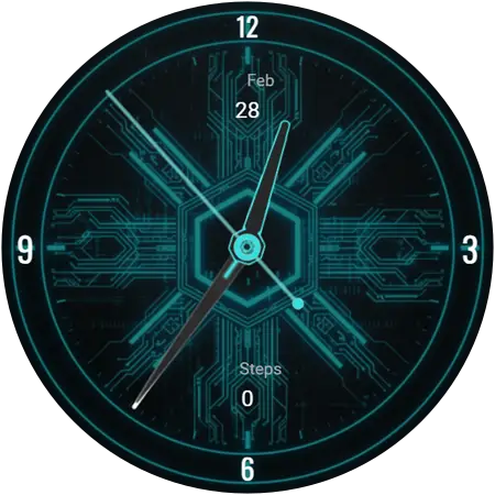 Cyber-Circuit Tactical watch face preview