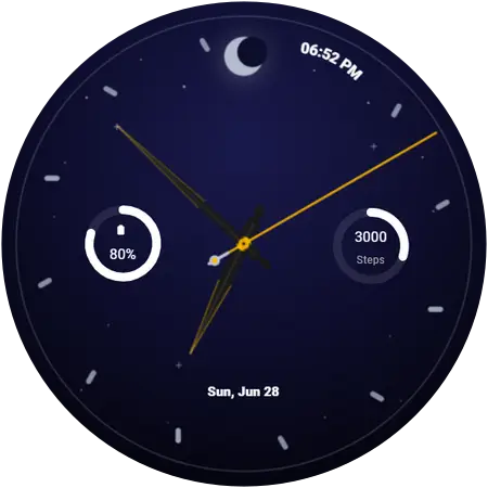 Golden Hour watch face preview