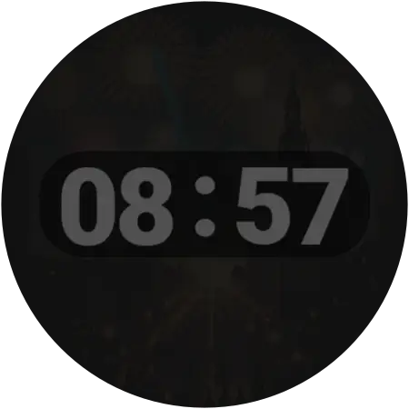 Happy New year City Night watch face, alternative preview 2