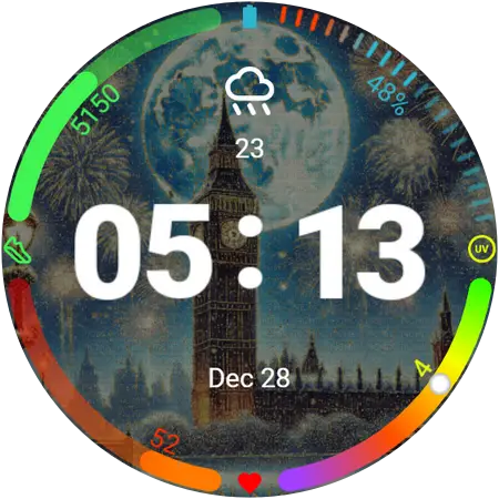Happy New year watch face preview