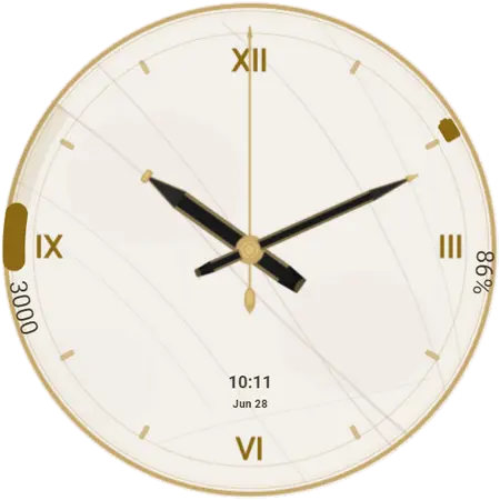Marble & Gold watch face preview
