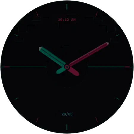 Neon Meridian watch face, alternative preview 2