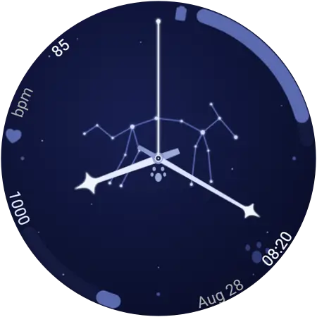 Paw & Stars watch face preview