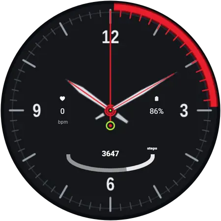 Redline watch face, alternative preview 2