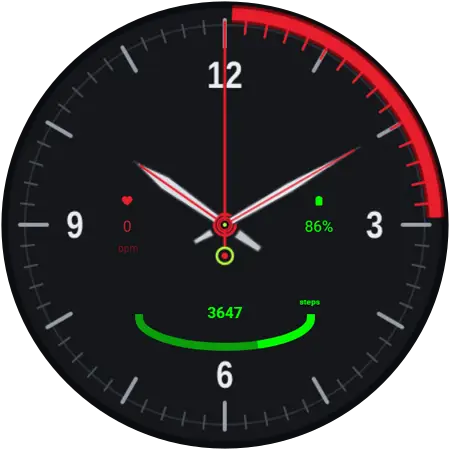 Redline watch face preview