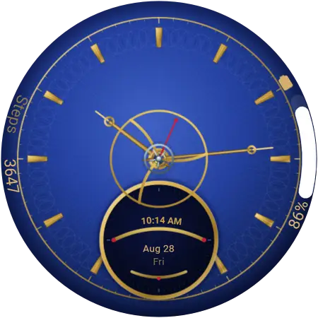 Tourbillon Blue watch face preview